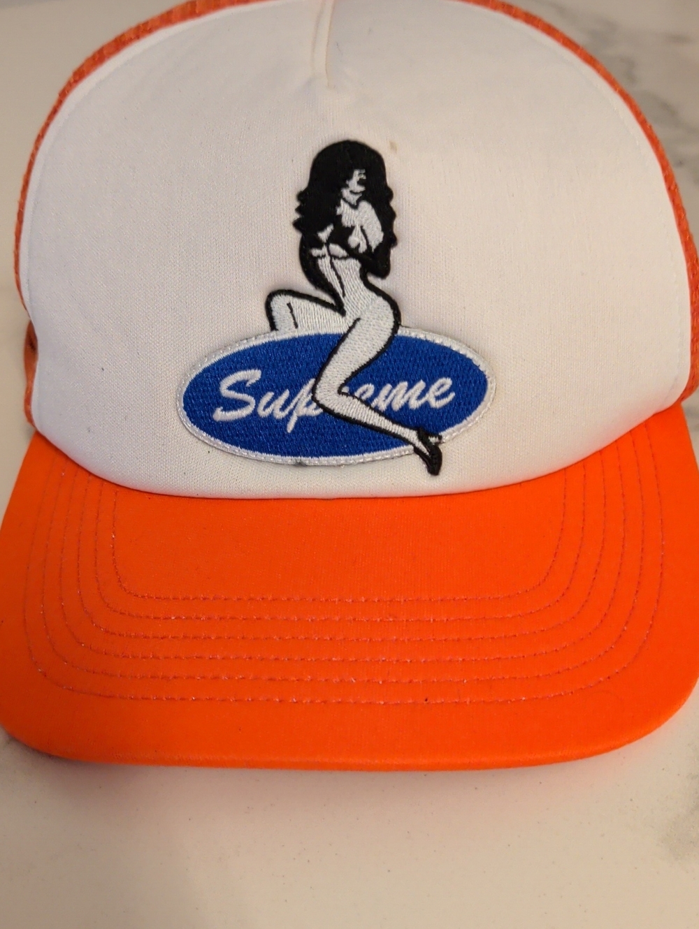 Mens Supreme Snap Back Trucker Hat